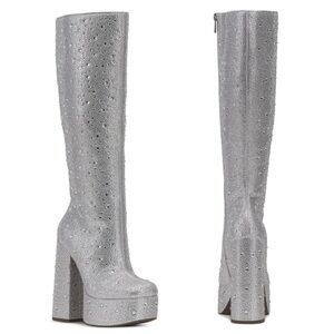 Jessica Simpson Sinalla Rhinestone Platform Tall Boots